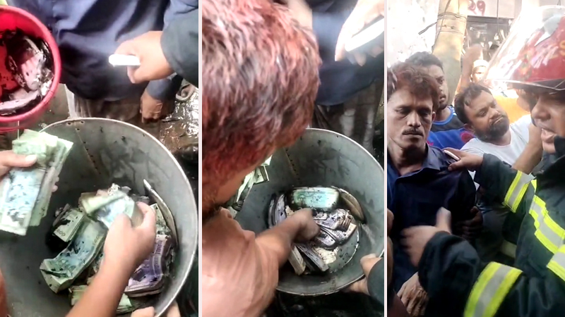 টঙ্গীতে অগ্নিকাণ্ডে পুড়ে যাওয়া ঘর থেকে ১৪ লাখ টাকা উদ্ধার